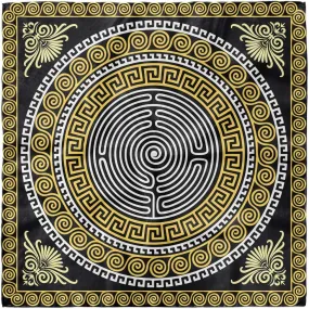 Ambesonne Greek Key Headscarf, Classical Intricate, Hijab Scarf