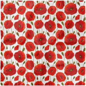 Ambesonne Poppy Head Scarf, Floral Blossom Spring, Hair Wrap