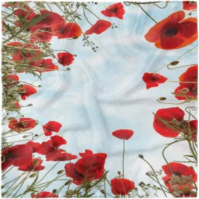 Ambesonne Poppy Headscarf, Meadow Flowers Cottage, Hijab Scarf