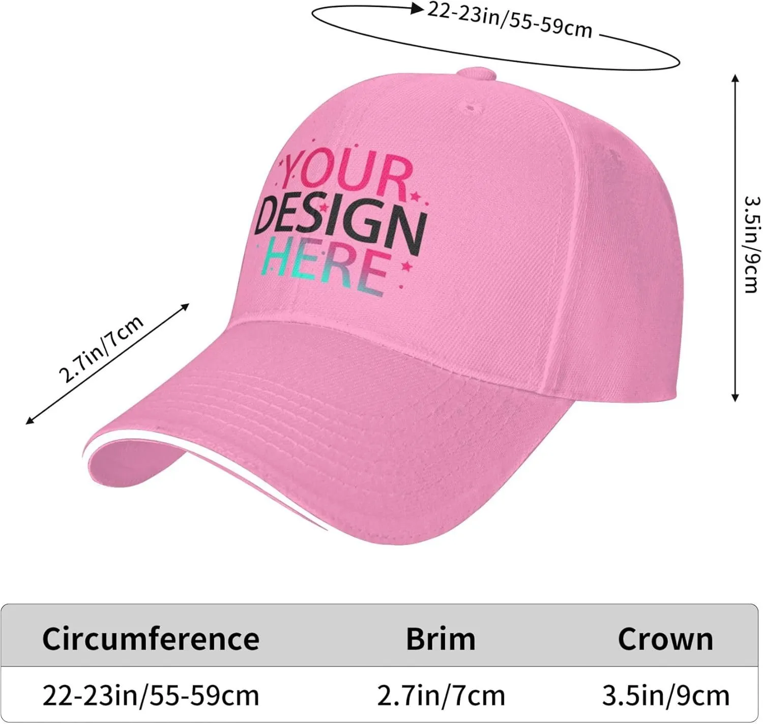 Bulk Custom Hat for Women Custom Baseball Cap with Your Photo Text Logo Design Personalized Hat Custom Trucker Hats