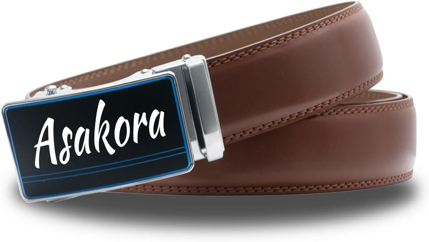 Custom Men's Belt,Personalized Engraved Name 1 3/8" Leather Ratchet Dress Belt,Customizable Fit,Elegant Gift Box