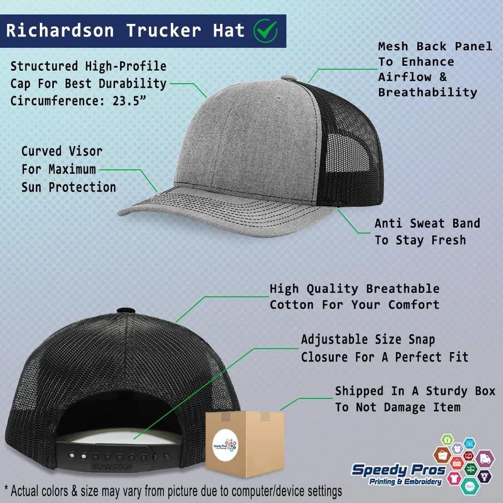 Custom Richardson Trucker Hat Fish Steelhead Embroidery Design Mesh Baseball Cap