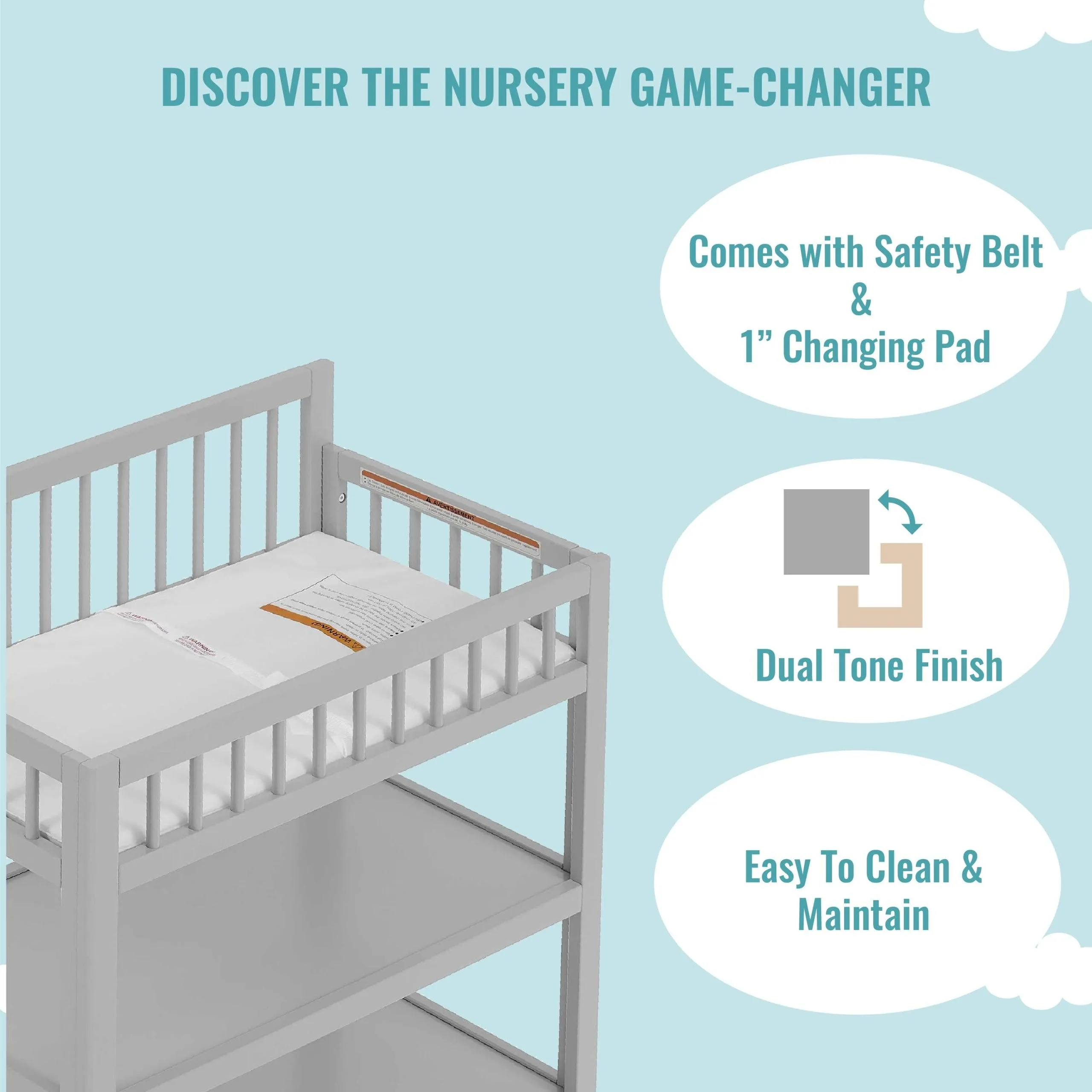 Dream On Me Hygge Baby Changing Table