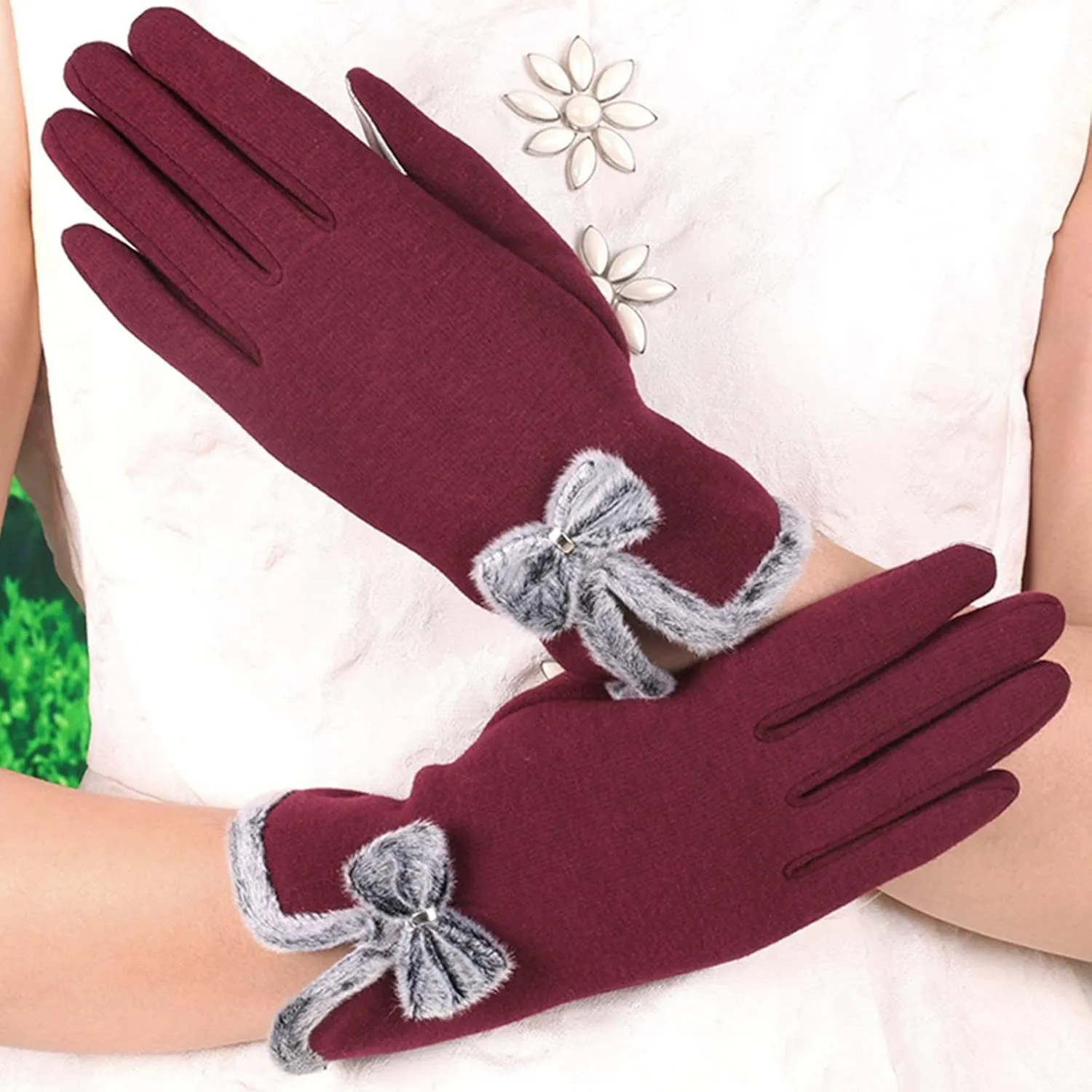 Driving Motorcycle Gloves Winter Gloves Men Women Cold Weather Touchscreen Knit Warm Gloves