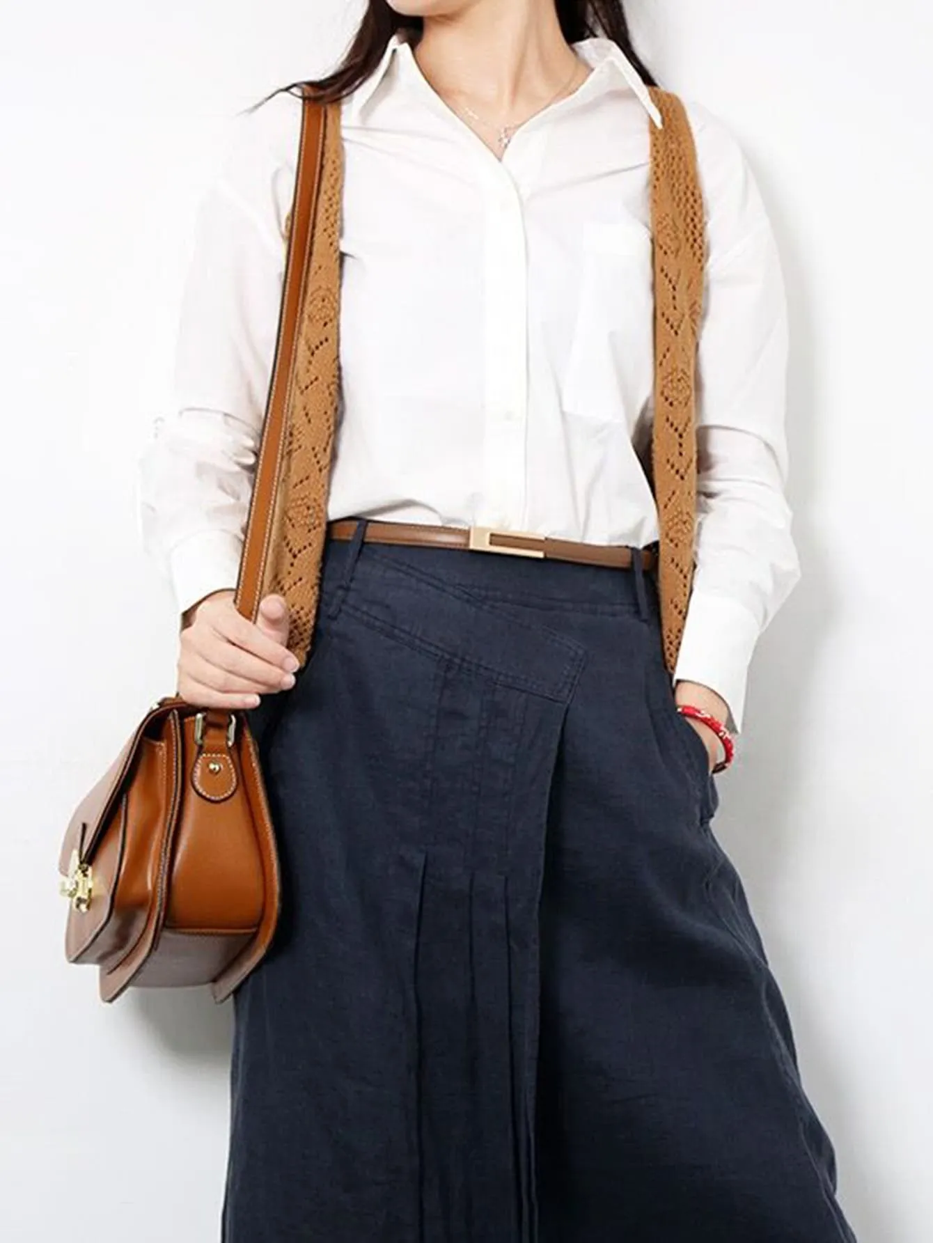 Elegant 1pc Women's Black Vintage Skinny Belt For Dress, Shirt, Suit & Daily Wear