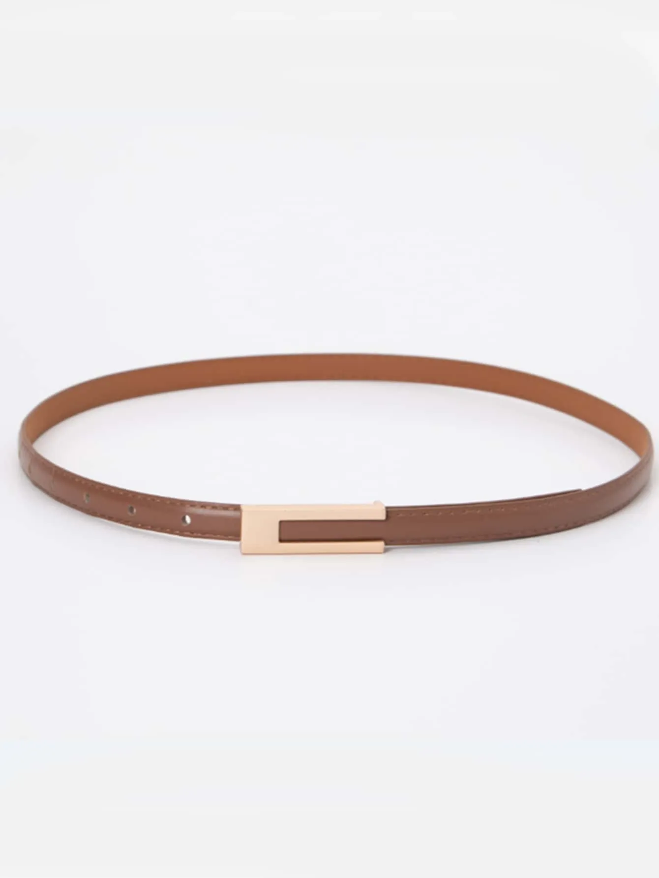 Elegant 1pc Women's Black Vintage Skinny Belt For Dress, Shirt, Suit & Daily Wear