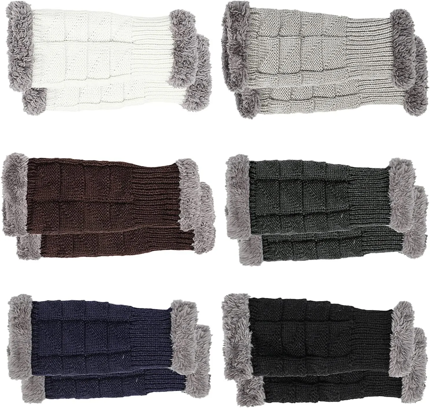 FUDERU Touchscreen Winter Knit Gloves Warm Touchscreen Mittens for Texting Hiking, Multicoloured s Christmas