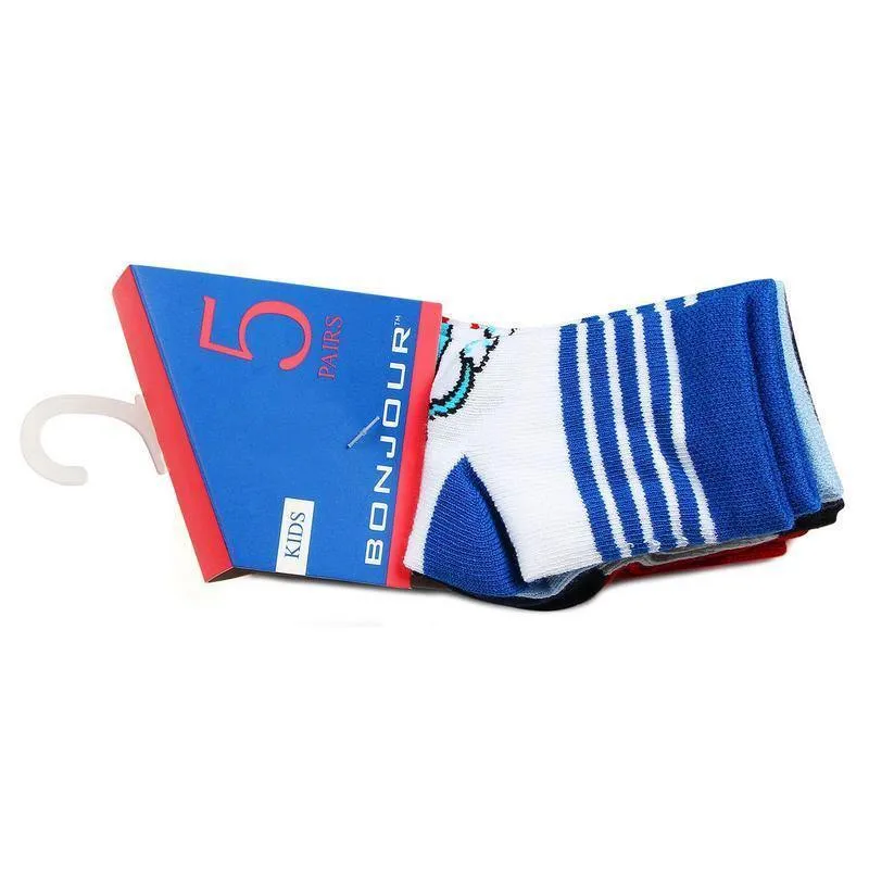Infants Fancy Abstract Design Socks- Pack of 5