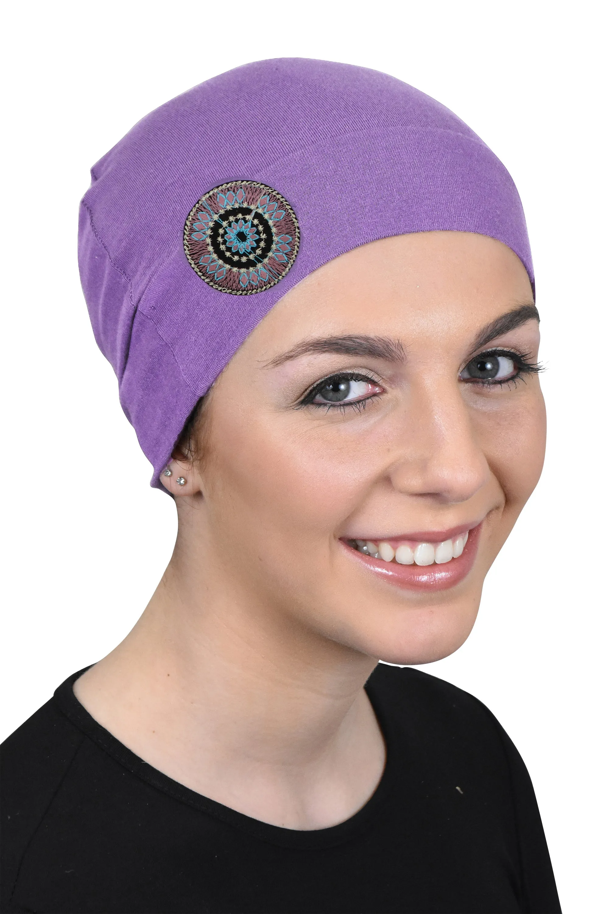 Landana Headscarves Womens Chemo Cap Soft Sleep Beanie with Tribal Bling