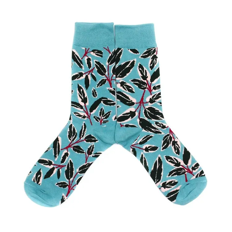 Leaf Pattern Socks the Sock Panda (Adult Medium - Women's Shoe Sizes 5-10)