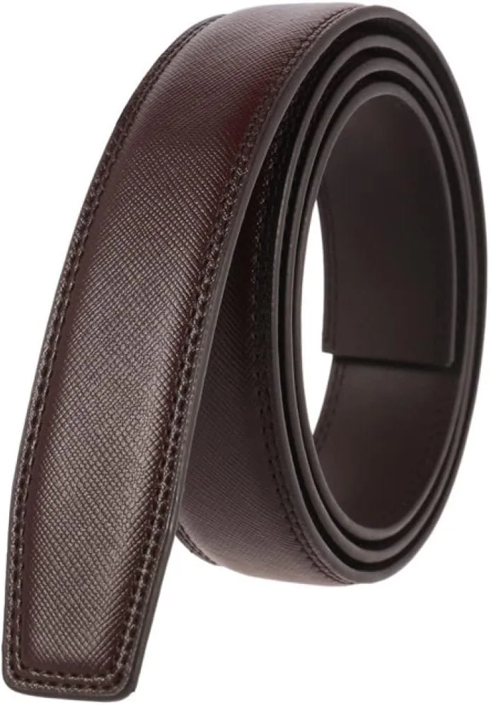 Luxury Belts for Men Male Strap Genuine Leather Waistband No Buckle 3.1cm