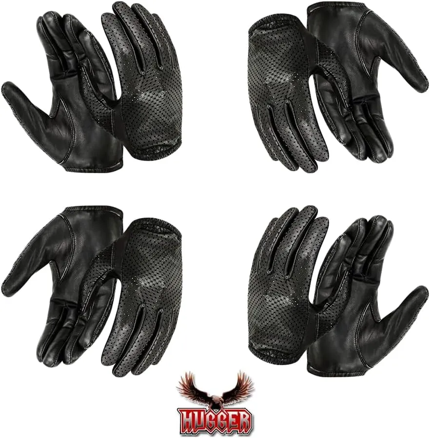 Men's Air Pro Sport Motorcycle, Driving, Police Patrol Summer Glove Water Resistant Leather