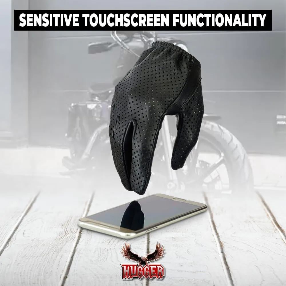 Men's Air Pro Sport Motorcycle, Driving, Police Patrol Summer Glove Water Resistant Leather