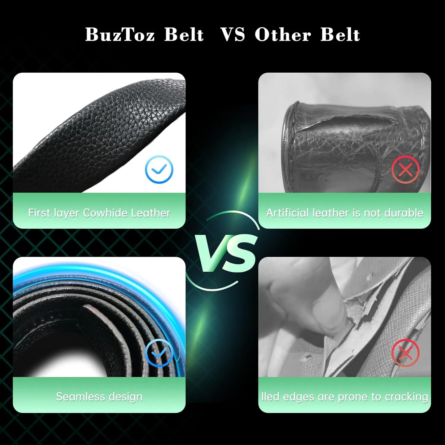 Men's Belt,Leather Ratchet Dress Belts with Sliding Adjustable Belts Dress Casual Jeans Comfort Trim to Fit