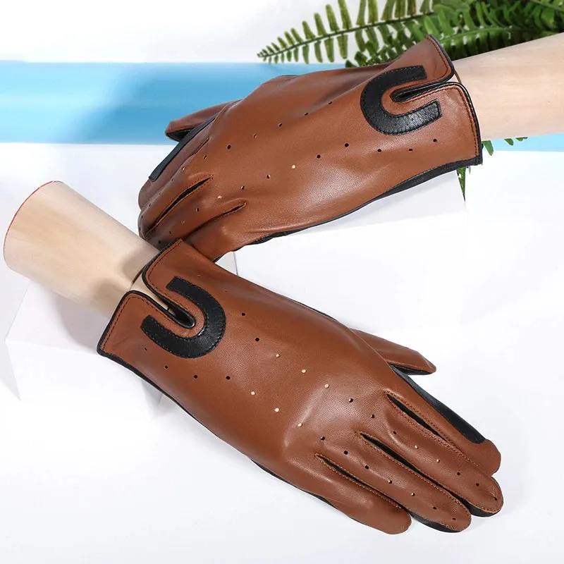 Men's Sheepskin Gloves for Horse Riding / Male Breathable Gloves