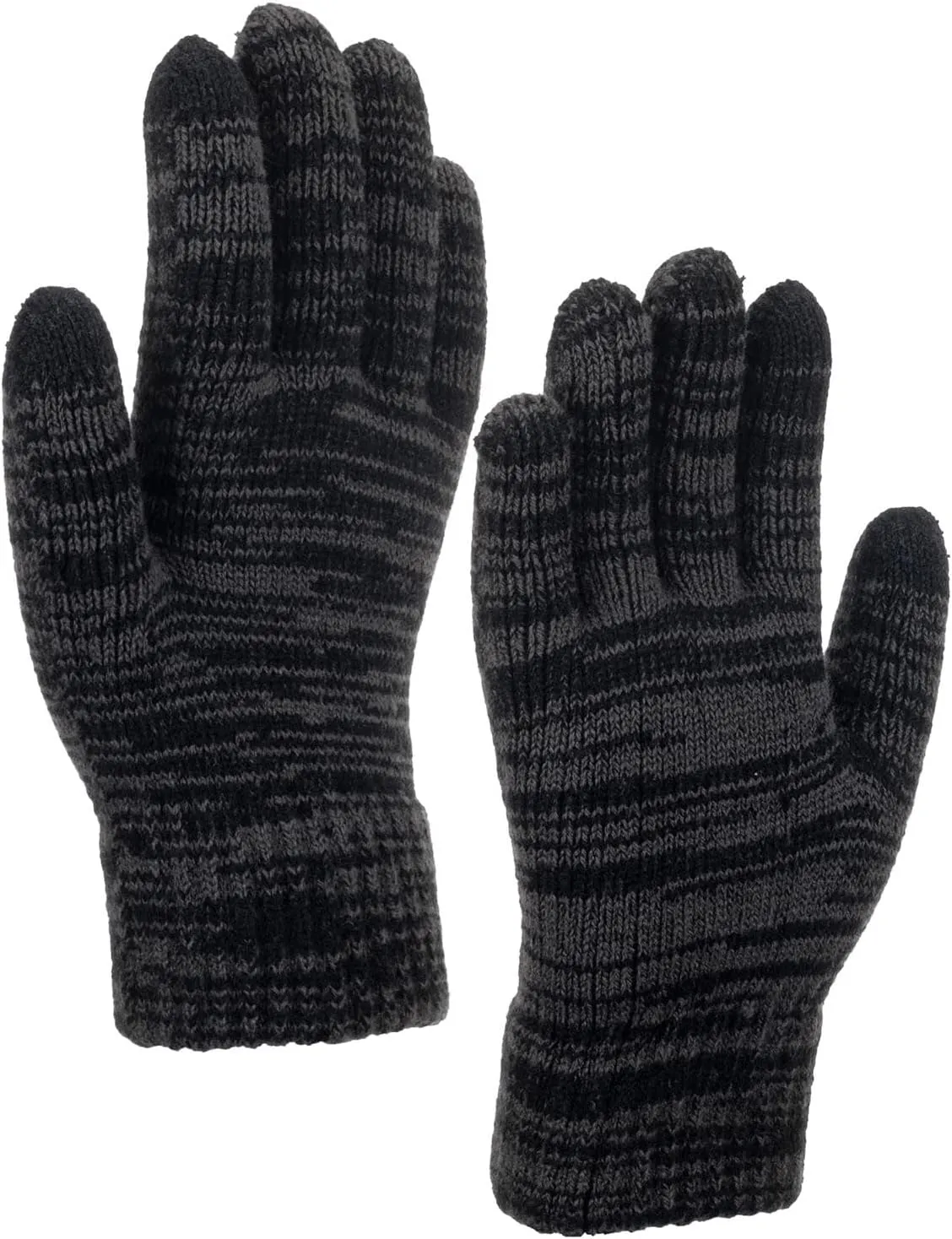 Mens Womens Winter Beanie Hat Scarf Gloves Set Knit Beanie Hat with Warm Fleece Lined Neck Warmer
