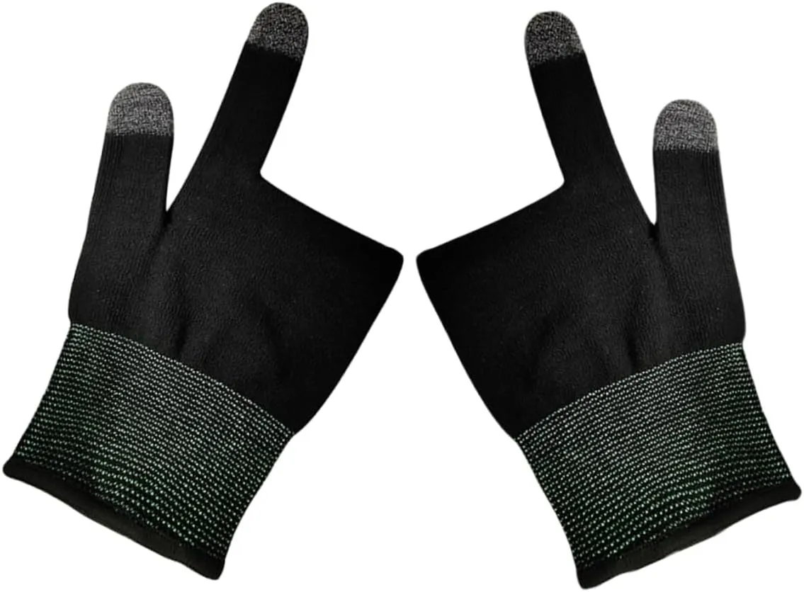 Mikikit 1Pair Gaming Finger Gloves Breathable and Touchscreen Winter Gloves for Men and Women Comfortable Sweat Design for Mobile Gaming and Billiard Use Lightweight