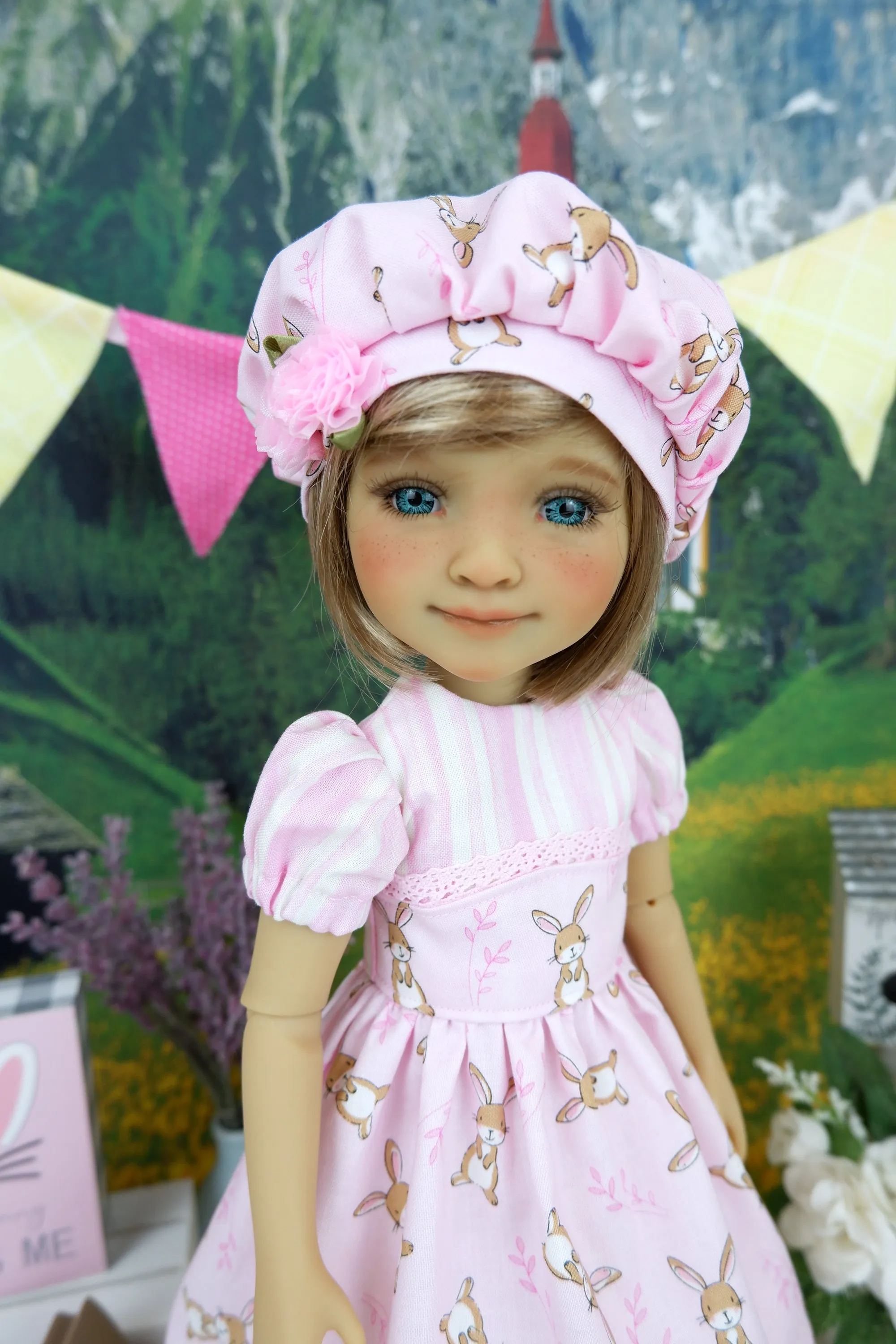 Pink Bunny - dress and shoes for Ruby Red Fashion Friends doll