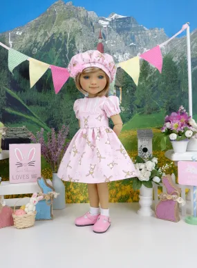Pink Bunny - dress and shoes for Ruby Red Fashion Friends doll