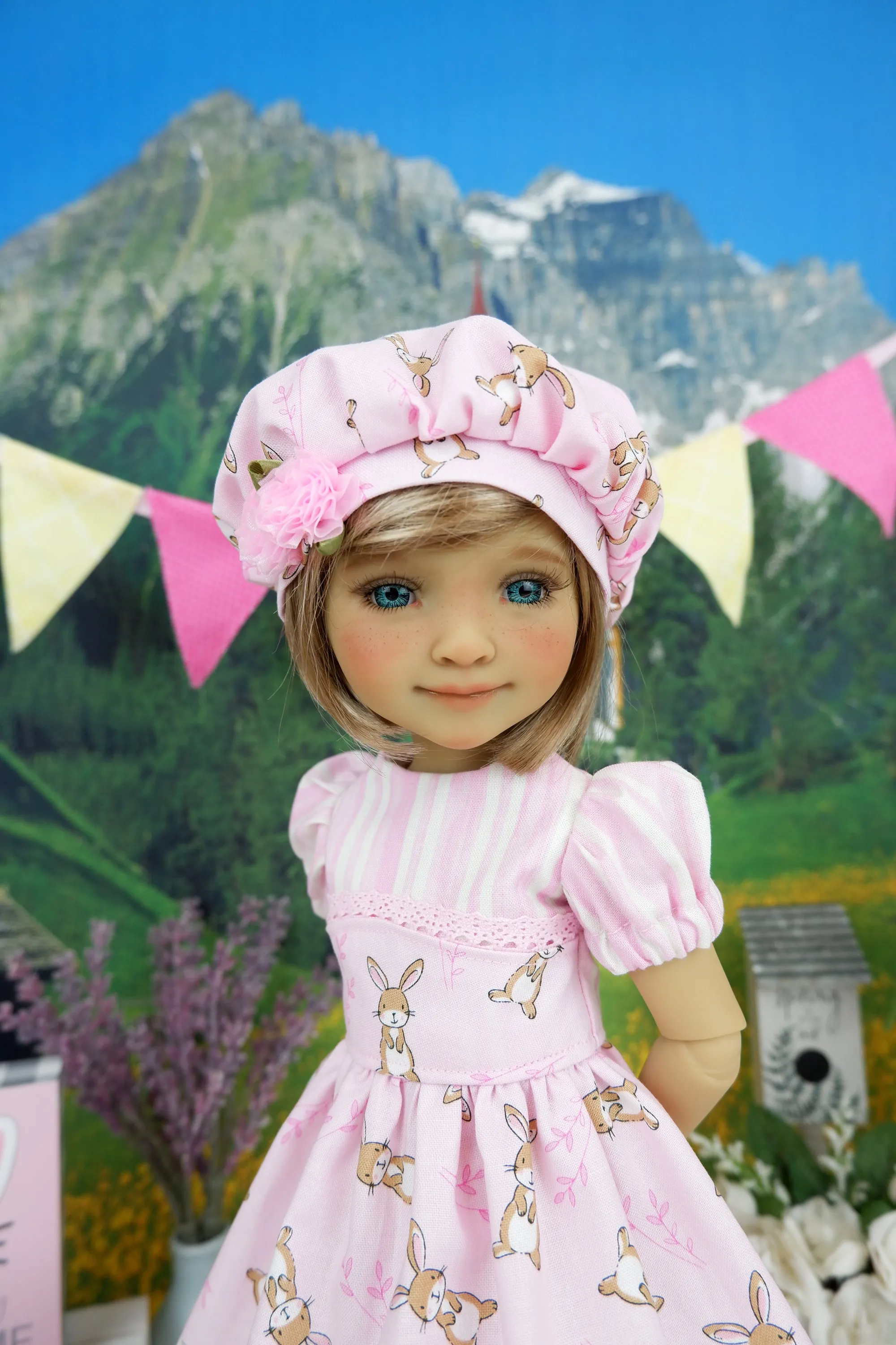 Pink Bunny - dress and shoes for Ruby Red Fashion Friends doll