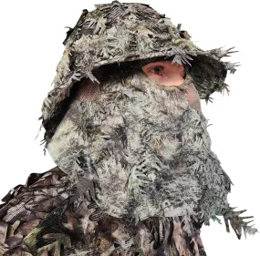 QuikCamo Realtree & Mossy Oak 3D Leafy Camo Face Mask Bucket Hat for Men Deer Duck and Turkey Hunting (Fully Adjustable OSFM)