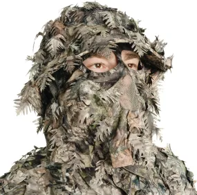 QuikCamo Realtree & Mossy Oak 3D Leafy Camo Face Mask Bucket Hat for Men Deer Duck and Turkey Hunting (Fully Adjustable OSFM)