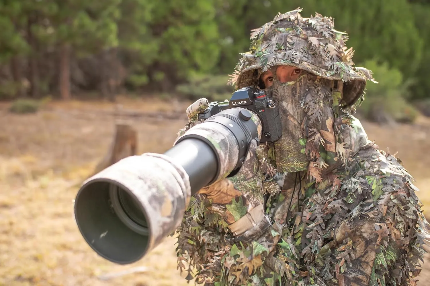 QuikCamo Realtree & Mossy Oak 3D Leafy Camo Face Mask Bucket Hat for Men Deer Duck and Turkey Hunting (Fully Adjustable OSFM)