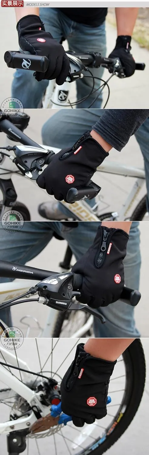 Touch Screen Gloves Winter Gloves Driving Gloves Windproof Outdoor Work Gloves for Men Women,Black