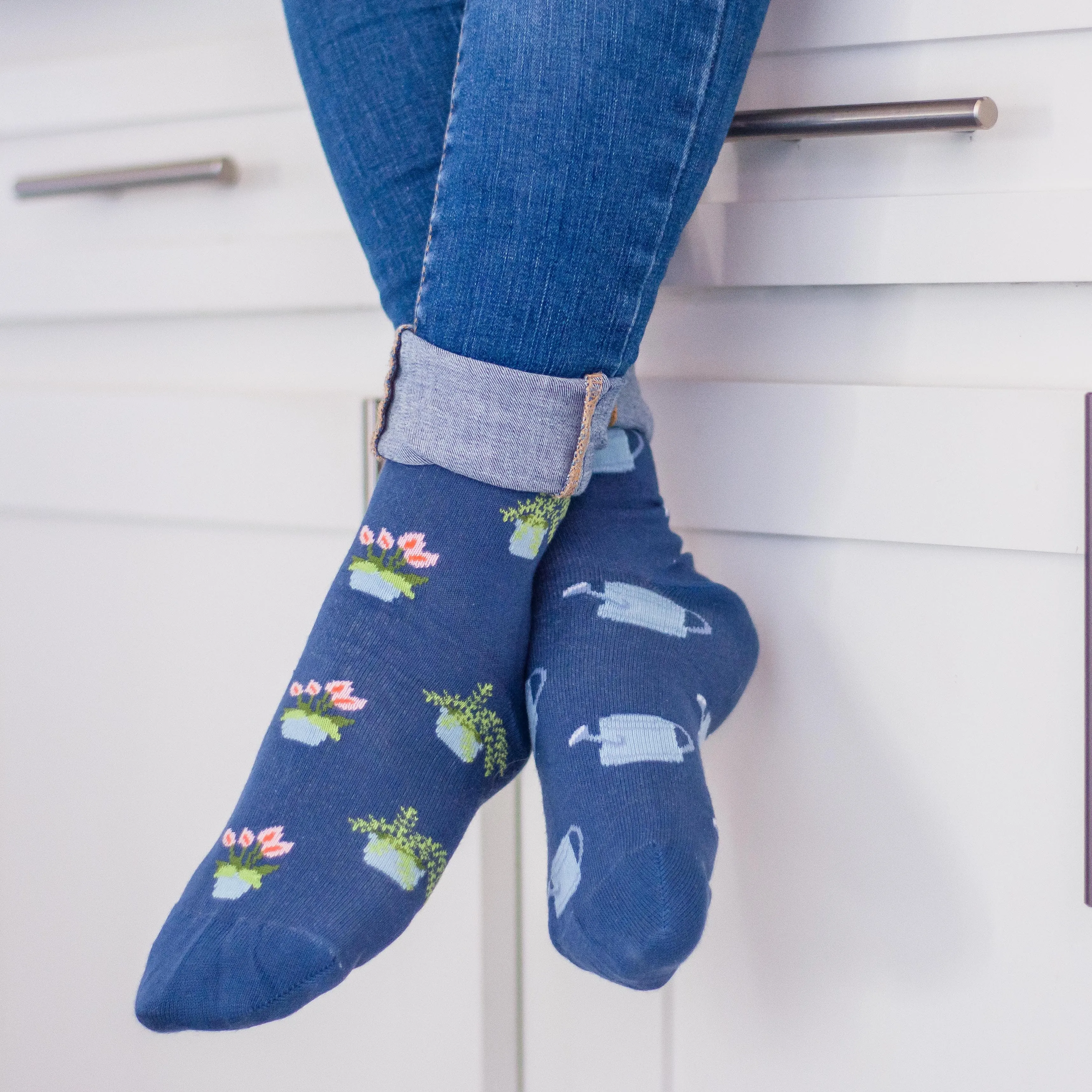 Women's Plant & Watering Can Socks