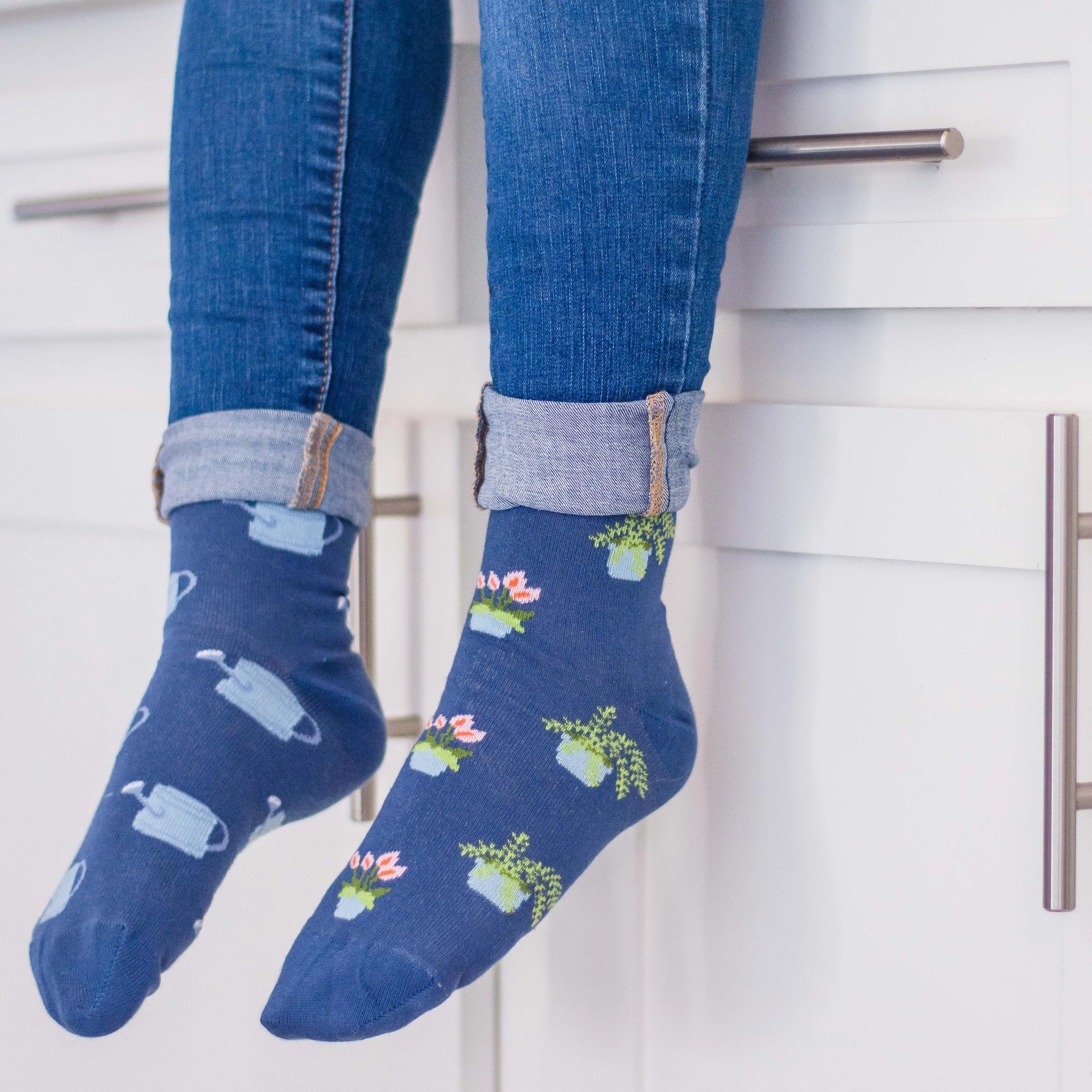 Women's Plant & Watering Can Socks